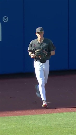 Carson Benge makes the leaping catch 🙌 #mlb #mets #baseball #sports #highlights #catch