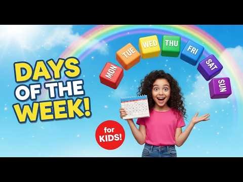 Days of the Week for Kids 🌈 Learn Monday to Sunday | Fun Activity for Toddlers & Preschool!