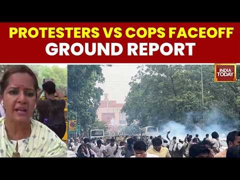 Tear Gas Fired Near Parliament As Protesters Seeks Dharmendra Pradhan's Resignation | Ground Report