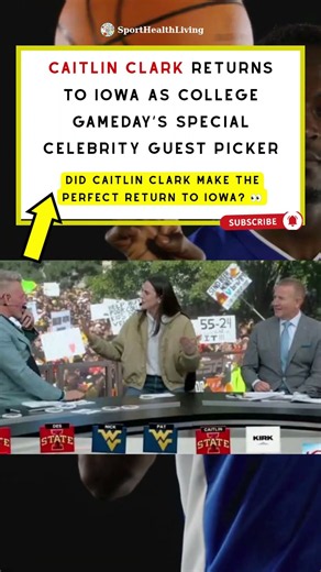 Caitlin Clark RETURNS to Iowa for College GameDay! #wnba #news