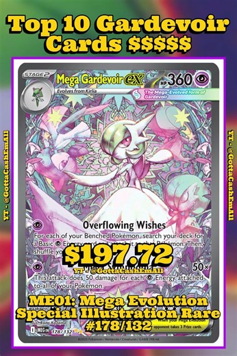 Top 10 Rarest & Most Expensive Gardevoir Pokémon Cards EVER! ✨💎 #pokemon #top10 #tcg #pokémon