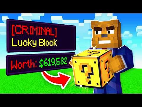 We Unlocked CRIMINAL Lucky Blocks In Minecraft Money Hunt