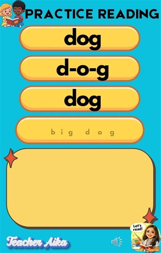 Reading Practice for Kids 📚 | Learn to Read Easy Sentences | DOG