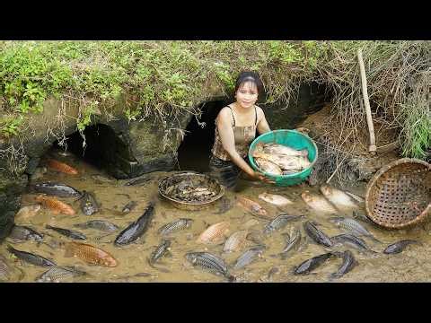 Incredible Fishing Skills! 72 Hours Hunting Tons of Alien Fish From the Sewer for Market Sale! 🐟💥