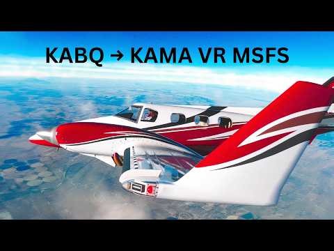 VR MSFS 2020: Around the World Flight Leg 3 – KABQ to KAMA in Clear Day Skies!