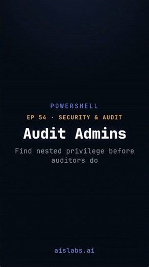 Active Directory Privileged Groups Audit with PowerShell