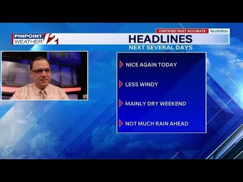WPRI 12 Weather Now 4/24/26: Nice again today; mainly dry weekend ahead