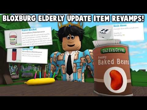 BLOXBURG ELDERLY UPDATE HIDDEN DETAILS... NEW ITEM REVAMPS!