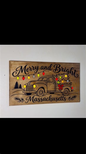 LED Holiday CNC Sign #woodworking #cncmachine #christmascraft | christmas crafts