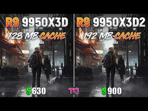 Ryzen 9 9950X3D2 vs Ryzen 9 9950X3D - Test in 10 Games