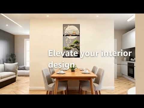 Wall Mounted Cover for Breaker Box, Hide Modern Decorative Painting of Electric Meter.