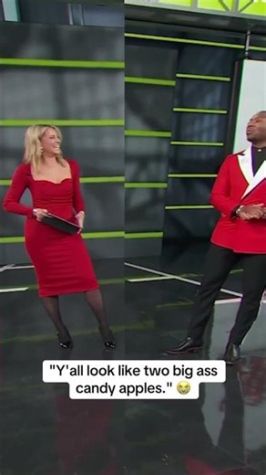 Laura and RC were feeling red today 🤝