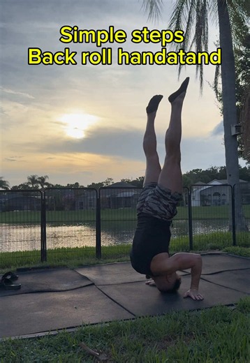 Back roll handstand How to, easy steps #creatorsearchinsights #fitnessclasses #homeworkouts #backrollhandstand #handstandtips