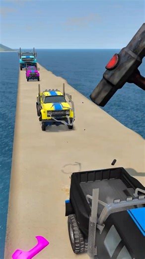 The sledgehammer strikes relentlessly.hammer vs car destruction