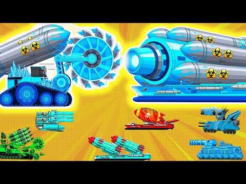 videoNEW Missile Titan Super Rockets + Abyssal Cruiser vs MEGA BOSS | Tank Cartoon Battle