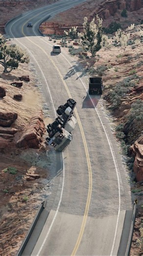 Realistic Highway Car Crashes #593