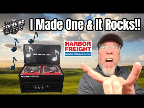 I Turned a Harbor Freight Mini Toolbox Into a Bluetooth Speaker!! (Here's How)