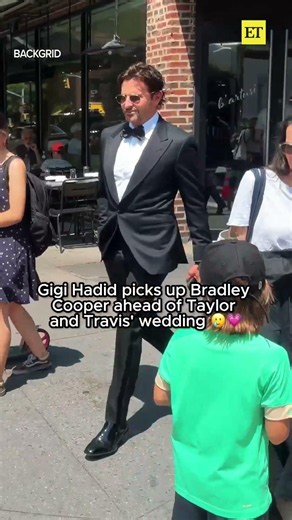 Gigi Hadid picks up Bradley Cooper ahead of Taylor and Travis' wedding 💕 #TayVis #TayVisWedding