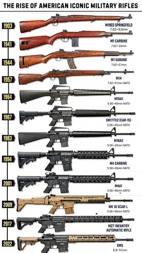 The Rise of American Iconic Military Rifles from M1903 to XM7 #shorts