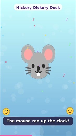 Hickory Dickory Dock 🐭⏰ Sing Along Nursery Rhyme for Kids #shorts