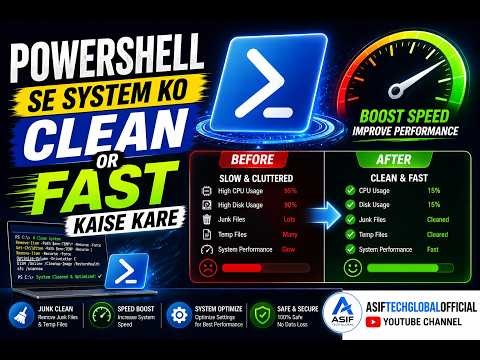 Windows PC Ka Sara Junk Saaf Karein! (PowerShell Trick)