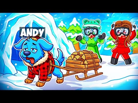 I Became A DOG And Got Trapped 7 Days In The Arctic! (Roblox)