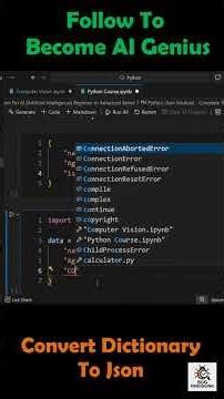 Convert Dictionary To Json Format in Python #pythontutorial #artificialintelligence #programming
