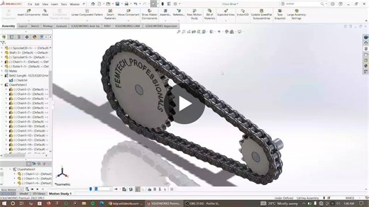 SolidWorks Chain Drive Assembly Design | Oluwafemi Ogunteru posted on the topic | LinkedIn