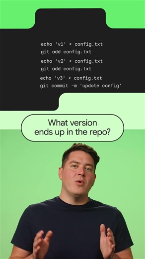 A Git challenge: Which version ends up in the repo?