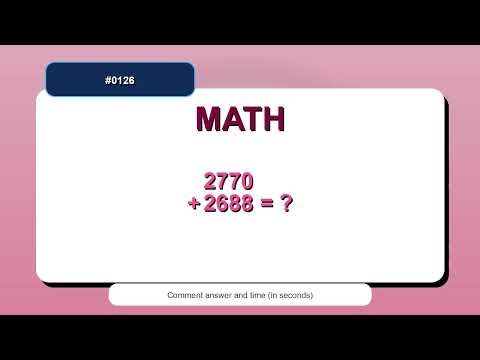 1 Minute Math Addition #0126