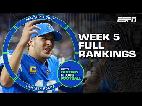 Week 5 Fantasy Rankings: Who should you start & sit this week? | Fantasy Focus