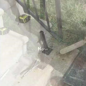 Handrail Brackets for welding Railings Black rusty metal broke post ANVIL WELDING & FABRICATION, LLC