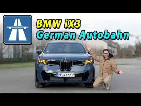 BMW iX3 first German AUTOBAHN drive! Test with speed, efficiency and real-world range!