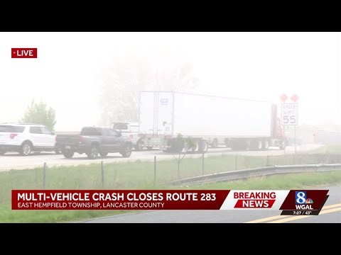 Multi-vehicle crash causes standstill traffic on Route 283