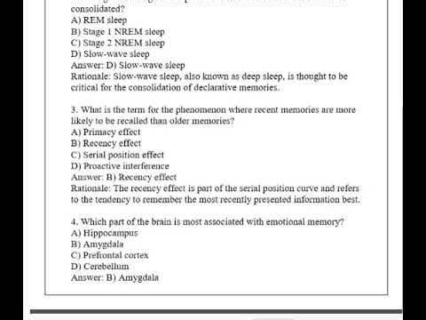 BIOD 322 NEUROSCIENCE Learning & Memory Latest Review Exam Q & A 2026 (Complete And Verified Study