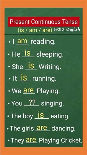 Is/ Am Or..? 🤔 Present Continuous Tense 👩🏻‍🏫 English Grammar Rules #goviral