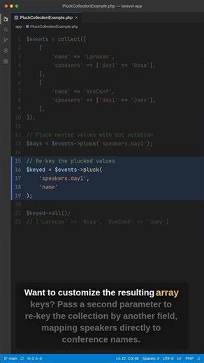 Laravel Collections: pluck()