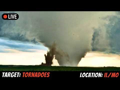 🔴LIVE ILLINOIS/MISSOURI Tornado and Structure - LIVE as hit Happened