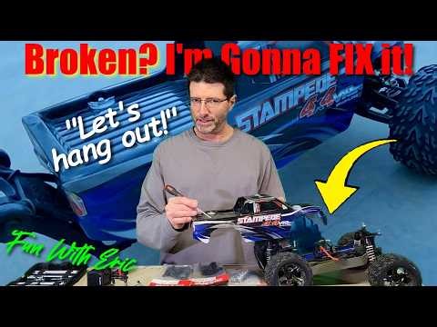 I replace the WHEELIE BAR and LIGHTS on my BROKEN💯ABUSED Traxxas Stampede 4x4 VXL!🔥Let's hang out!😎
