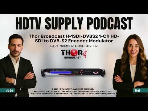 Thor Broadcast H-1SDI-DVBS2 1-Ch HD-SDI to DVB-S2 Encoder Modulator