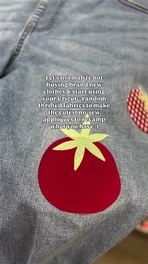 Comment “TOMATO” and I’ll send you the full no-sew appliqué Cricut tutorial! 🍅⬇️ #cricut #craft #mgl