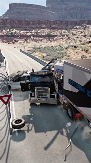 Realistic Highway Car Crashes #670