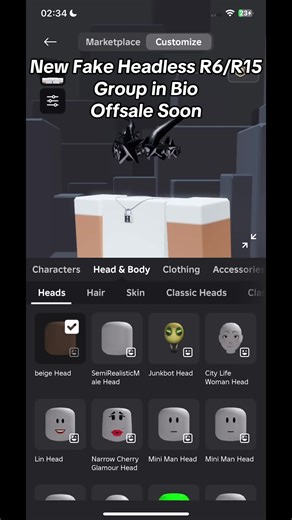 Discover the New Fake Headless R6/R15 on Roblox
