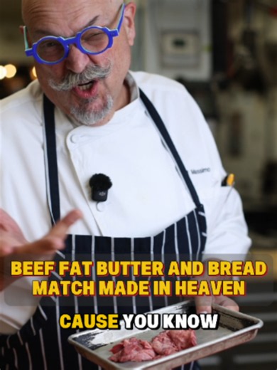 Beef fat, butter, salt & bread is essentially heaven on earth… What can I say! #fyp #chef #viral #butter #beef