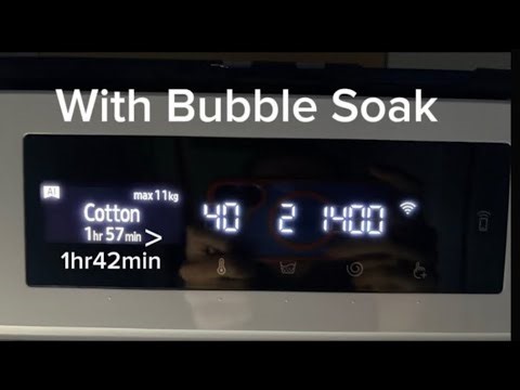 Samsung Bespoke AI WW11BB704DGW - Cotton 40° with Bubble Soak - Full Cycle 