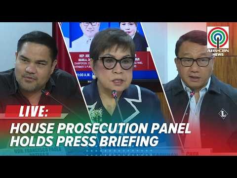 LIVE: House Prosecution Panel holds press briefing on VP Sara Duterte's Impeachment Trial | July 16