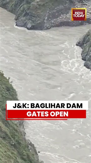 J&K: Three Gates Of Baglihar Dam Opened As Chenab River Level Rises After Heavy Rain | #kashmir