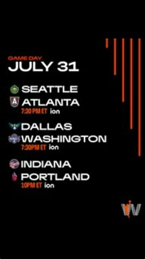 07/31 WNBA Schedule is here!!!