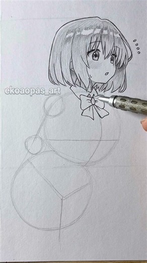 I draw anime body #art #sketch #drawing #drawingtutorial #howtodraw