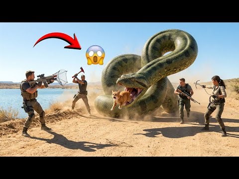 INNOCENT CAT TRAPPED BY GIANT PYTHON 🐍 Extreme Animal Attack